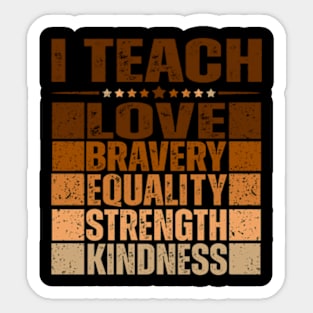 I Teach Black History Teacher Black History Month Sticker